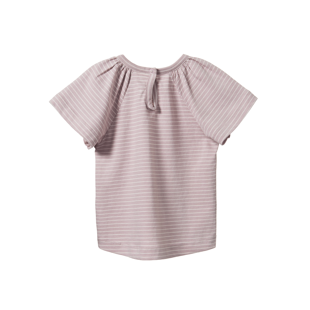 Nature Baby - Faye Tee - Lilac and Natural Pinstripe