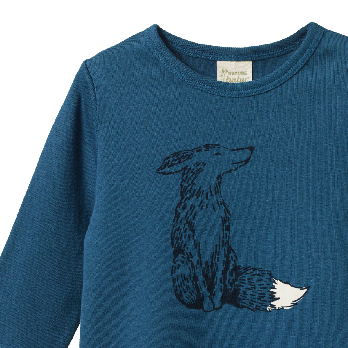 Nature Baby - Long Sleeve River Tee - Foxy Teal Print