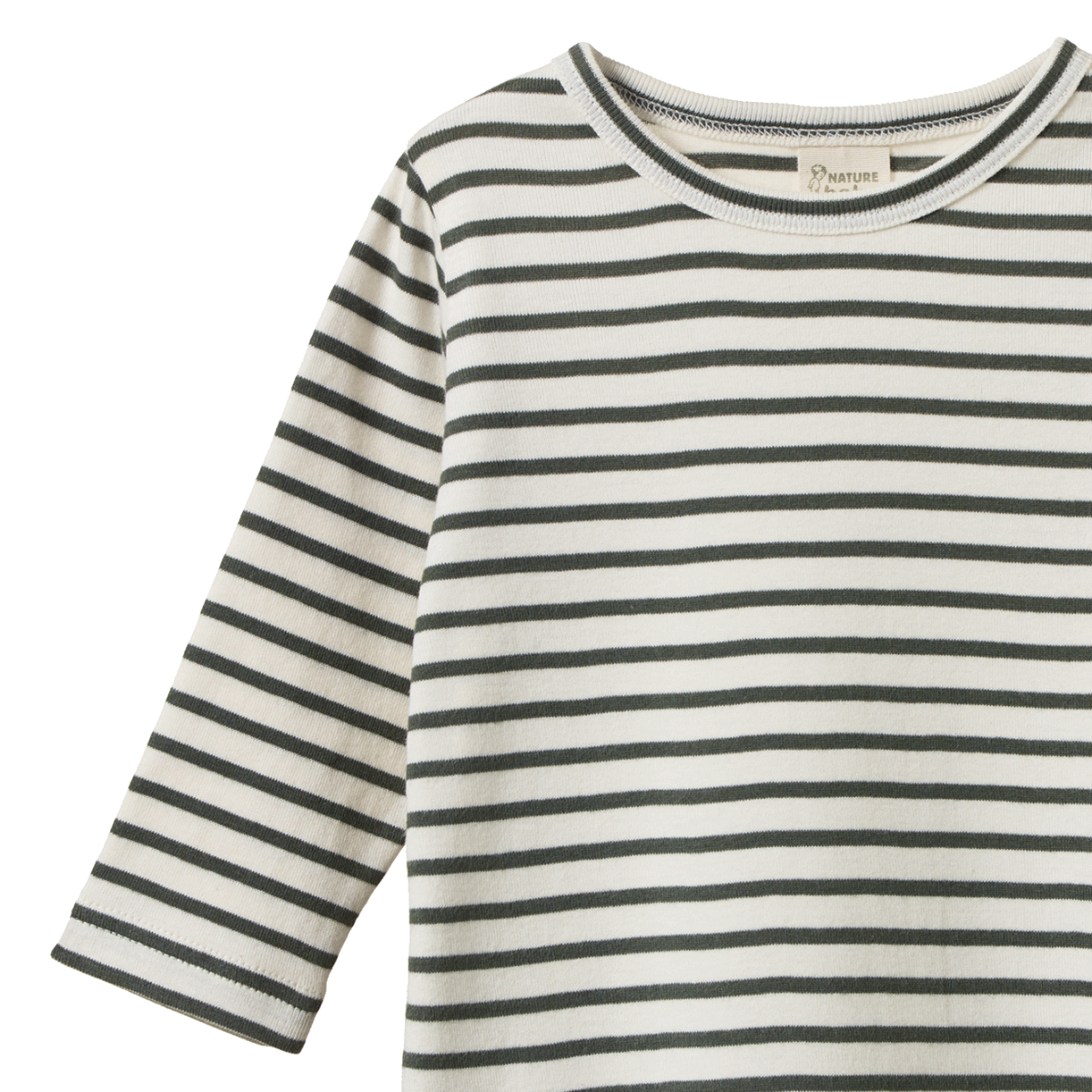 Nature Baby - Long Sleeve River Tee - Thyme Sailor Stripe