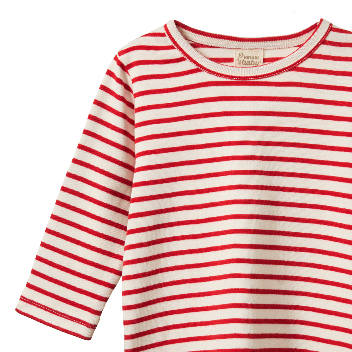 Nature Baby - Long Sleeve River Tee - Red Sailor Stripe