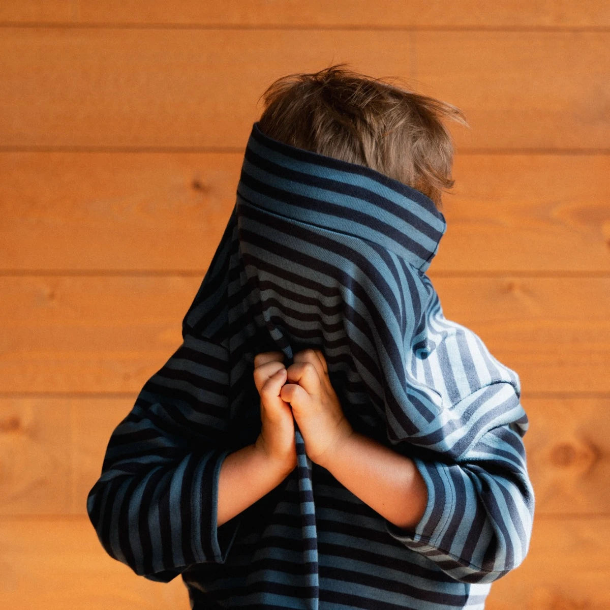 Nature Baby - Turtle Neck - Navy/Teal Sea Stripe