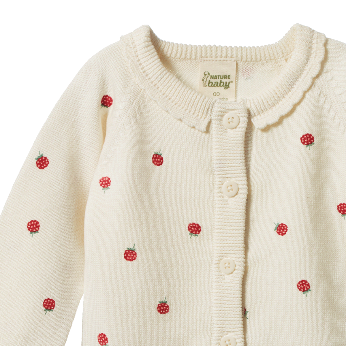 Nature Baby - Piper Cardigan - Raspberry Print