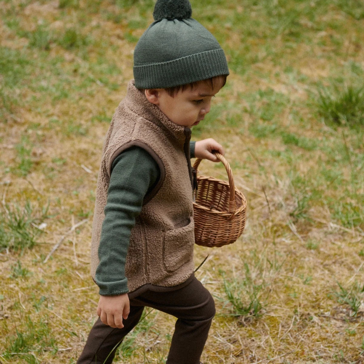 Nature Baby - Alpine Pom Pom Beanie - Thyme