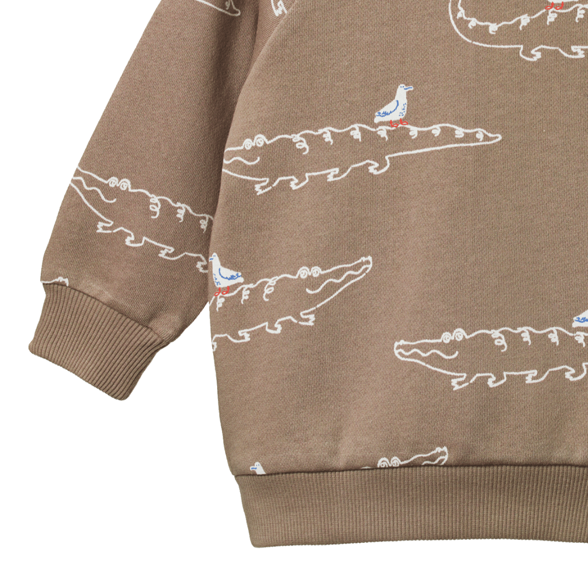 Nature Baby - Emerson Sweater - Curious Crocodile Print