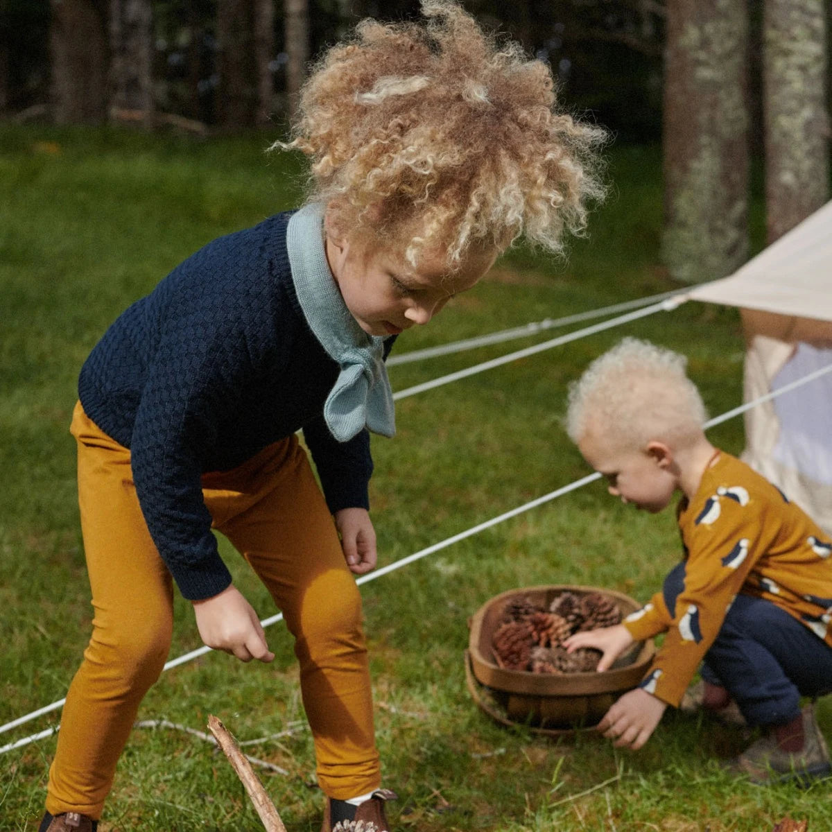 Nature Baby - Billy Jumper - Navy Basket Knit