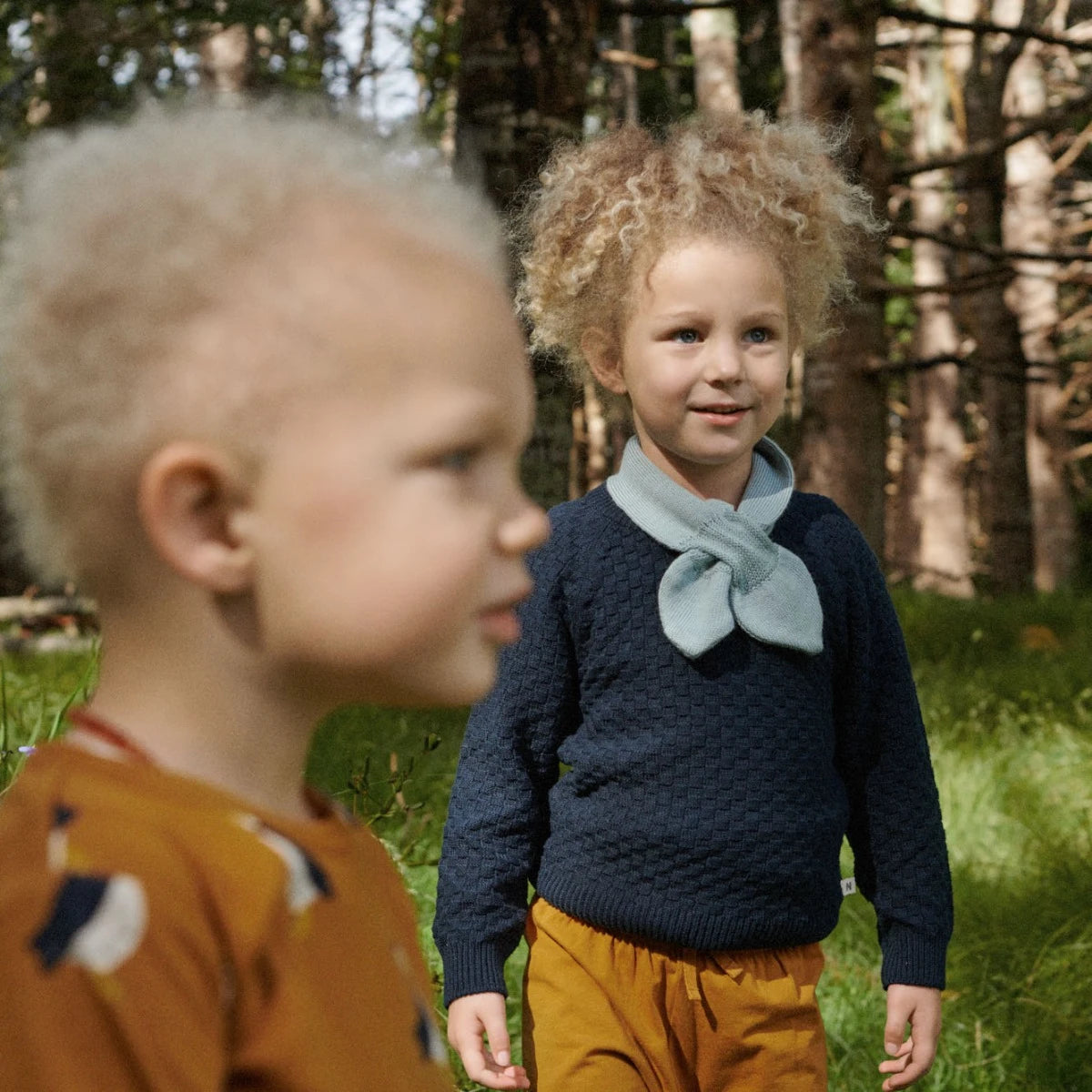 Nature Baby - Billy Jumper - Navy Basket Knit