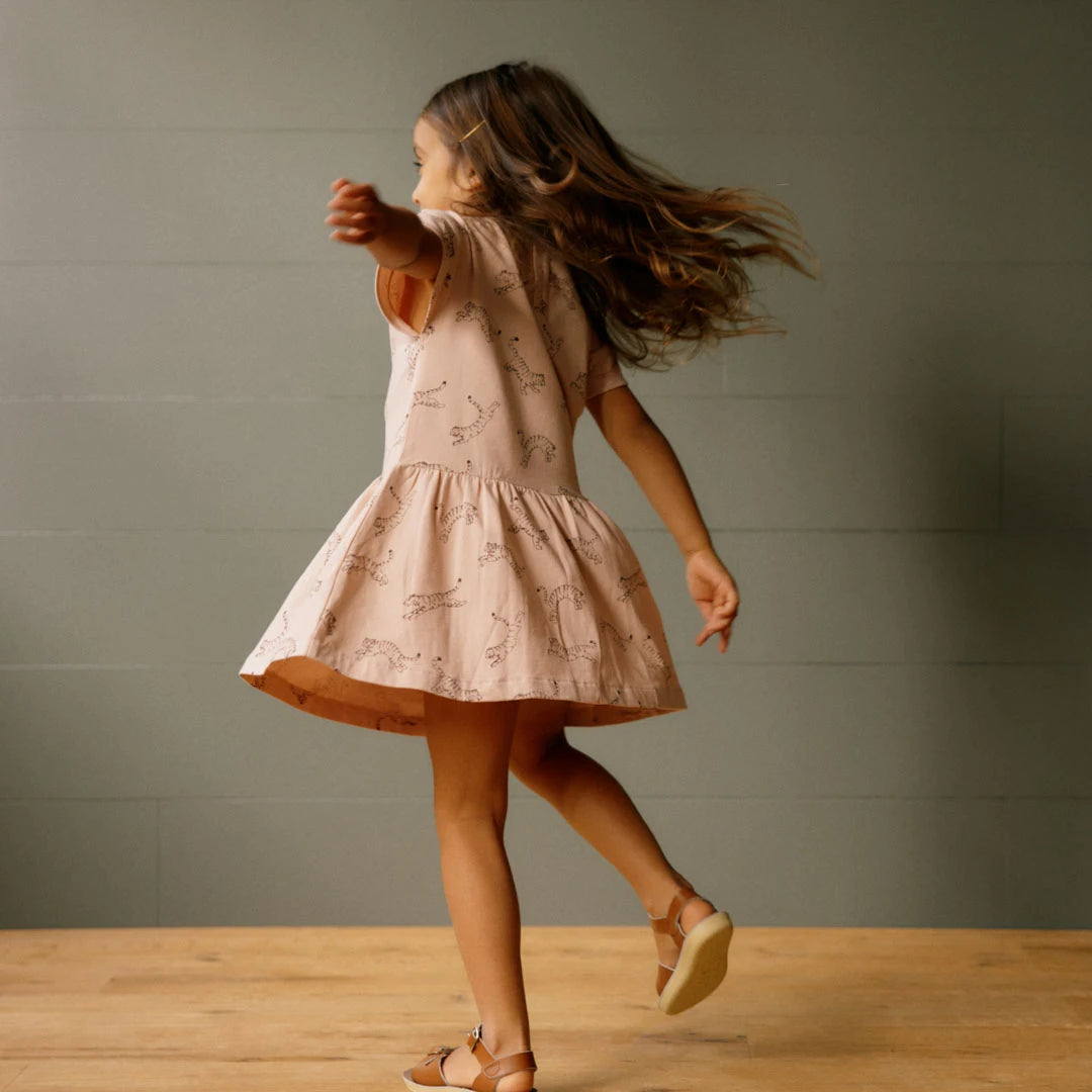 Nature Baby - Twirl Dress - Leaping Tiger Rose Dust