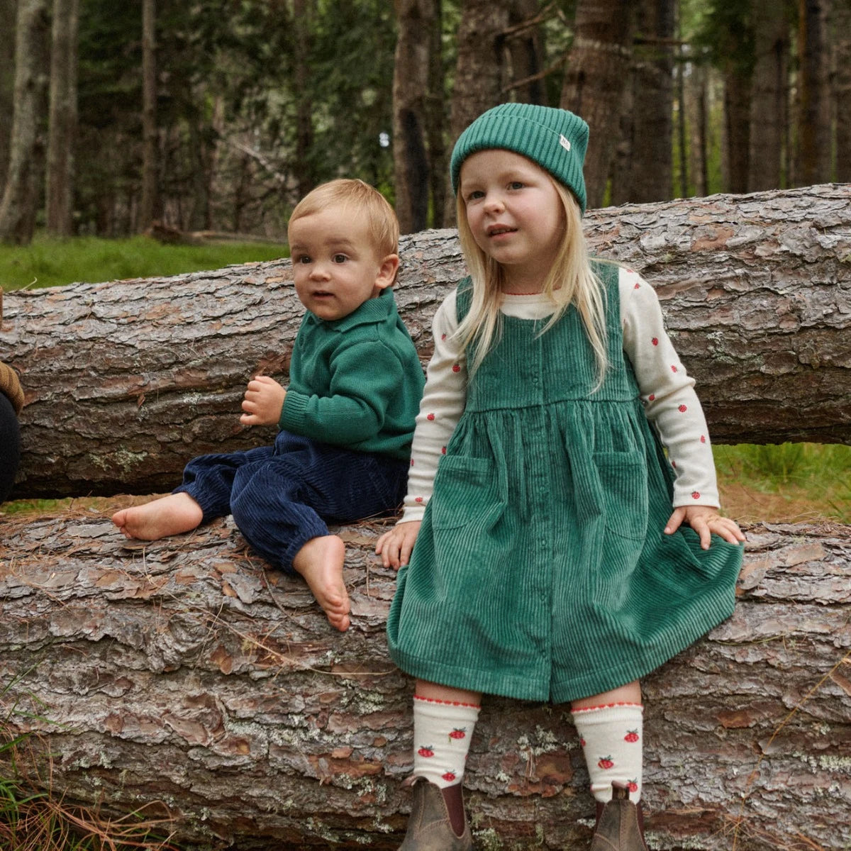 Nature Baby Amelia Pinafore -  Pine