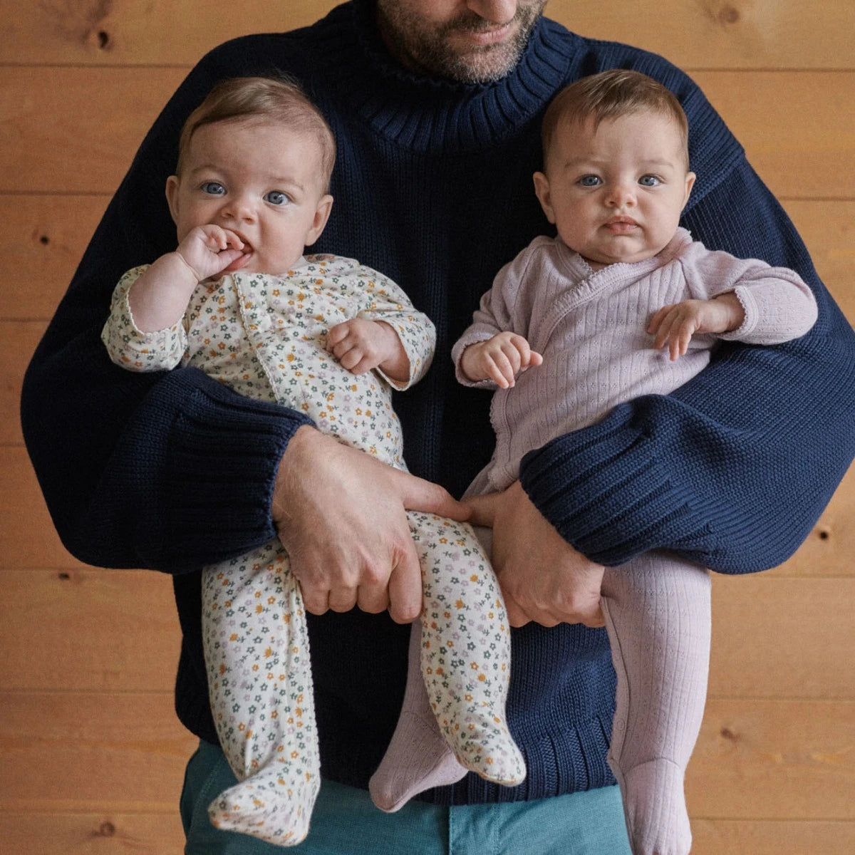 Nature Baby - Merino Pointelle Kimono Stretch & Grow- Lilac