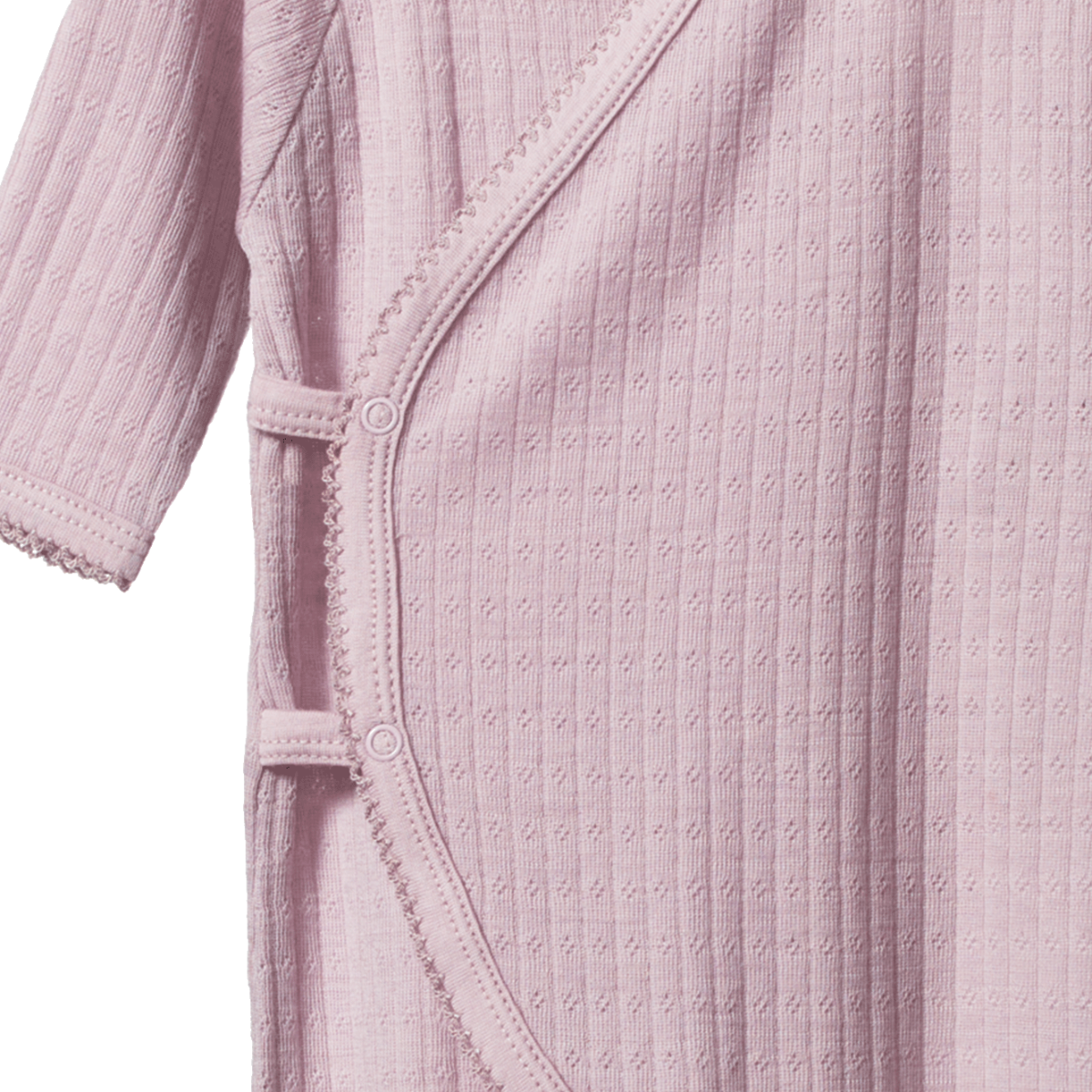 Nature Baby - Merino Pointelle Kimono Stretch & Grow- Lilac