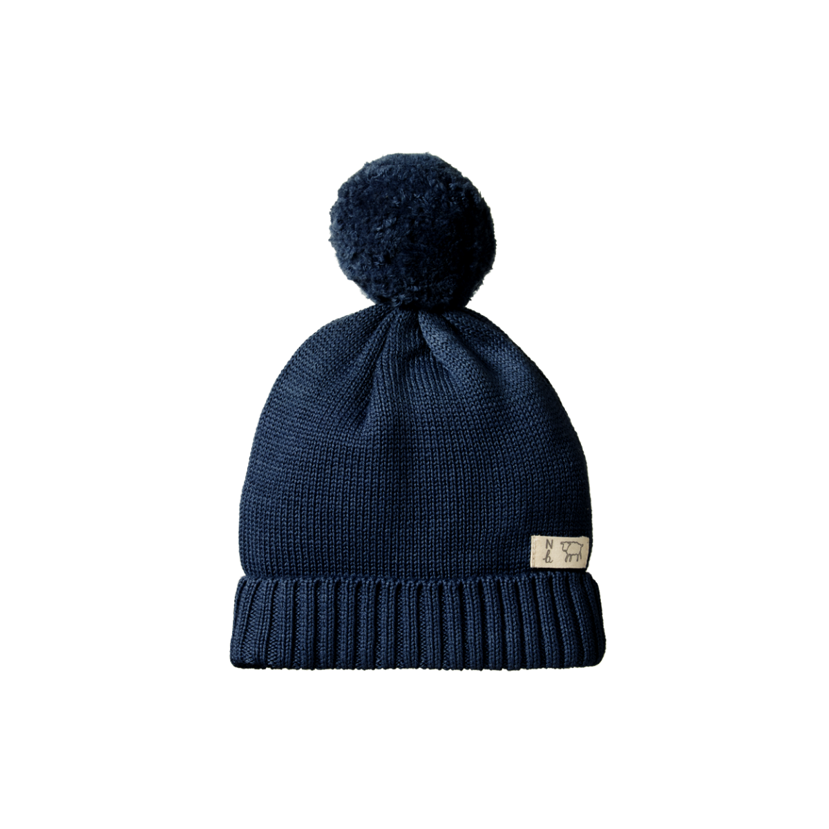 Nature Baby - Alpine Pom Pom Beanie - Navy