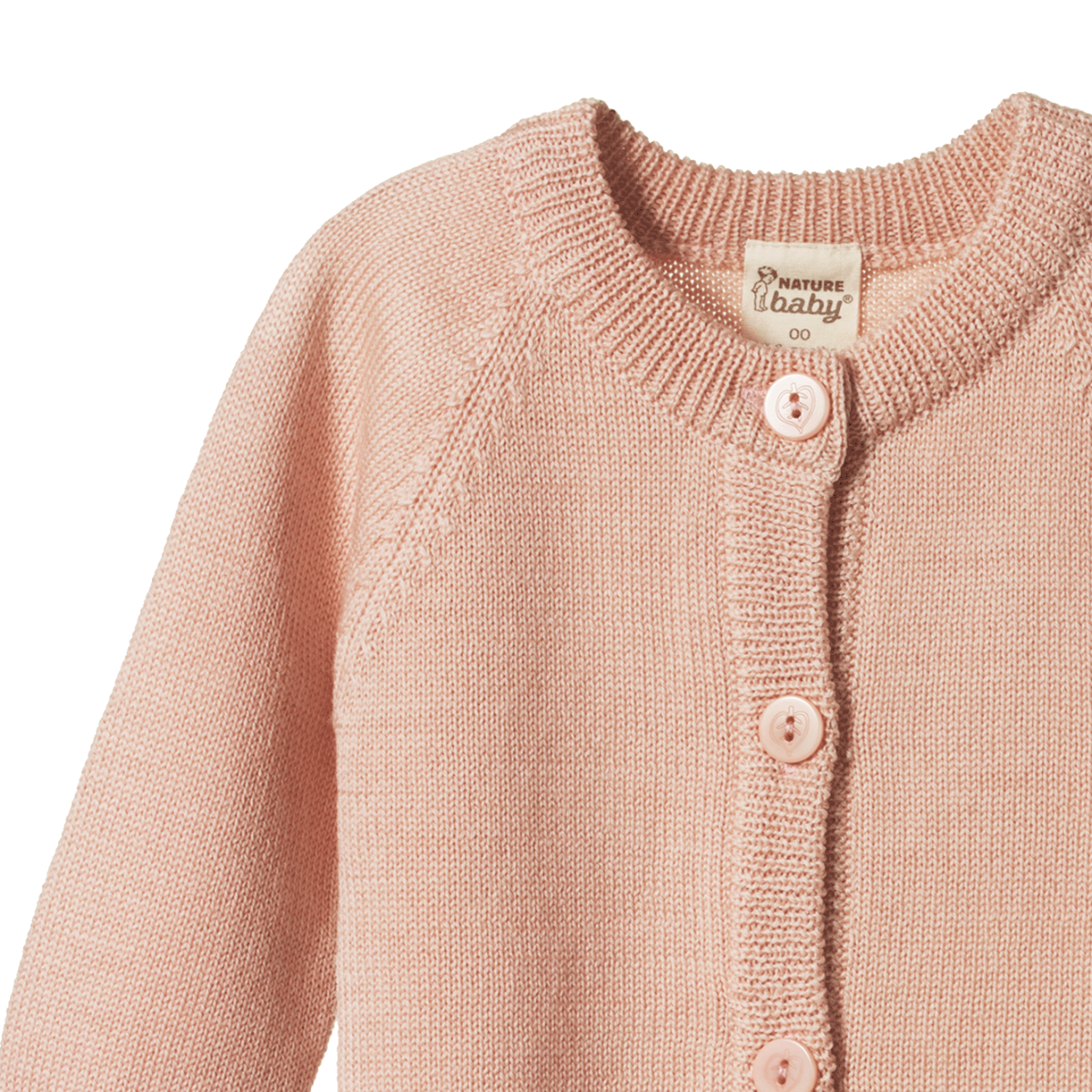Nature Baby - Merino Knit Cardigan - Rose Dust