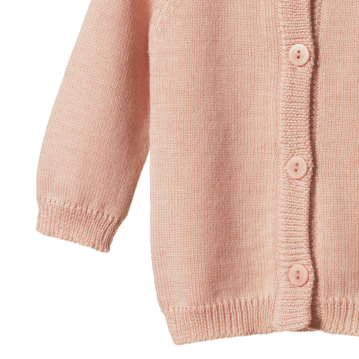 Nature Baby - Merino Knit Cardigan - Rose Dust