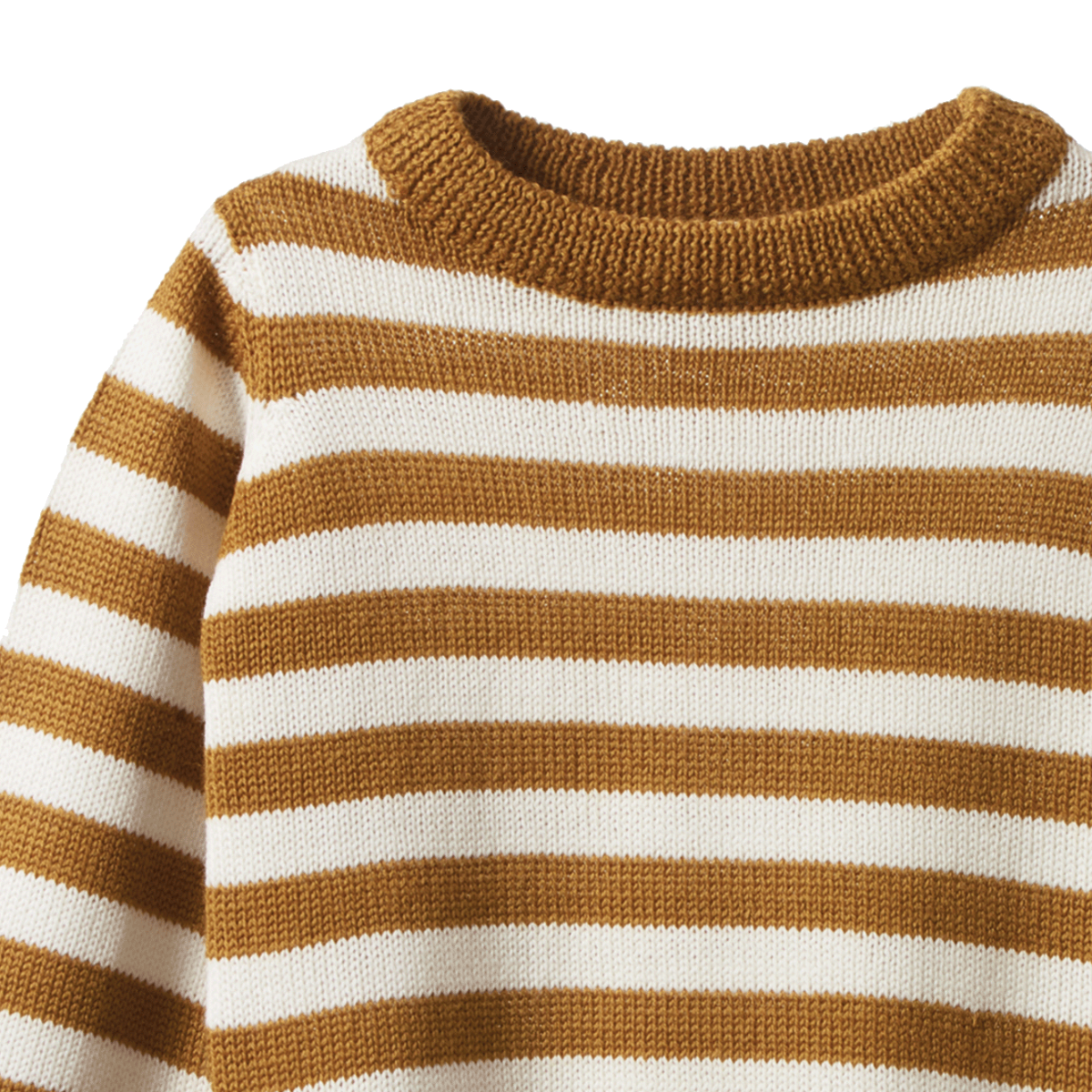 Nature Baby - Merino Knit Pullover - Toffee Bold Stripe