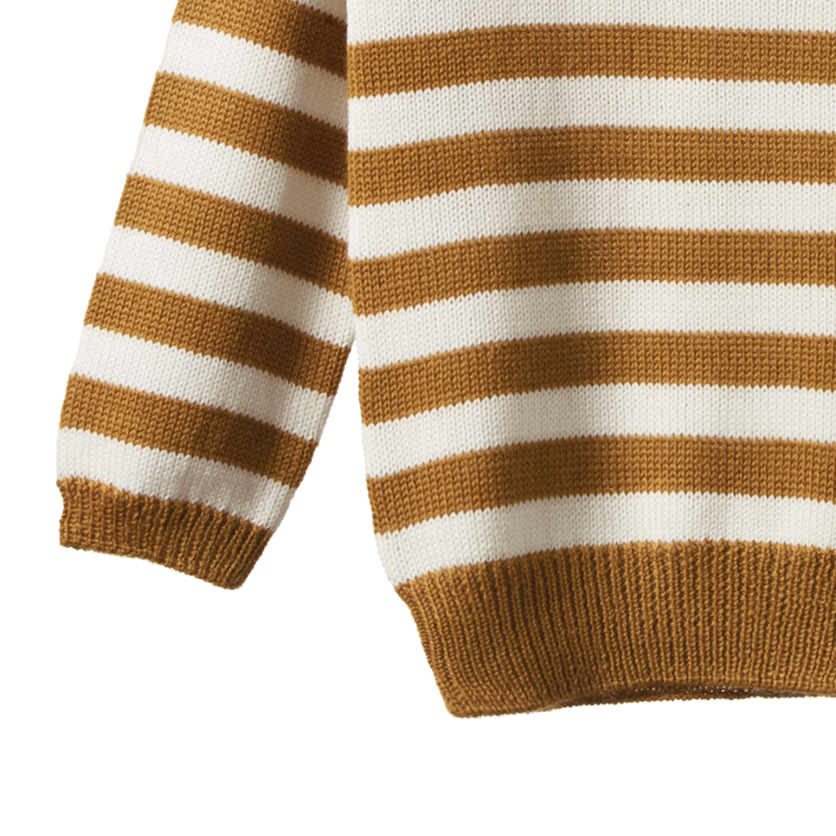 Nature Baby - Merino Knit Pullover - Toffee Bold Stripe
