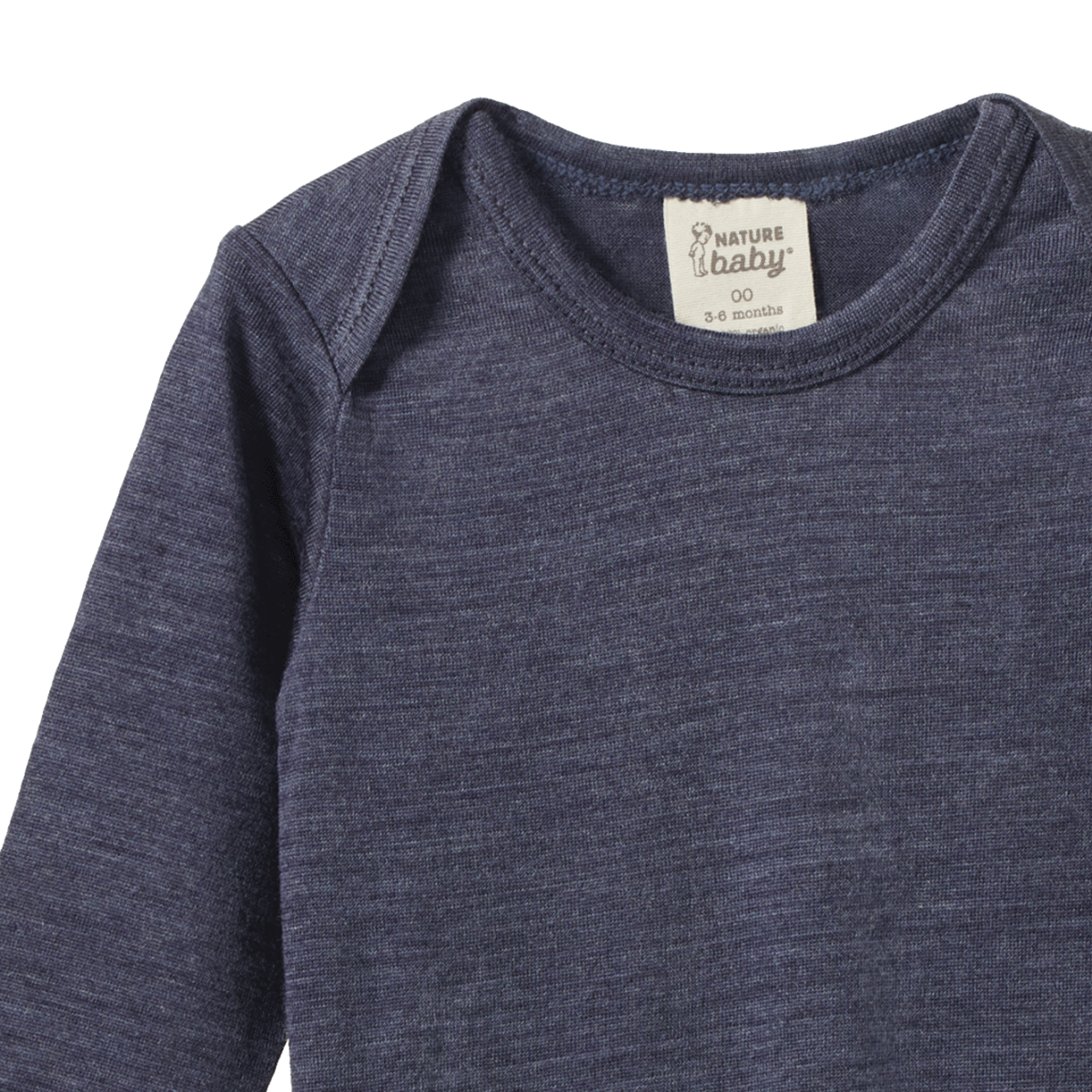 Nature Baby - Merino Long Sleeve Bodysuit - Mulberry Marl