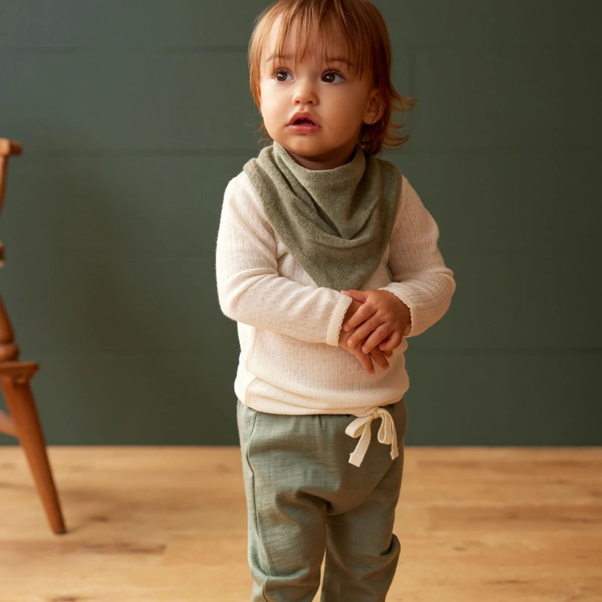 Nature Baby - Terry Triangle Bib -  Nettle