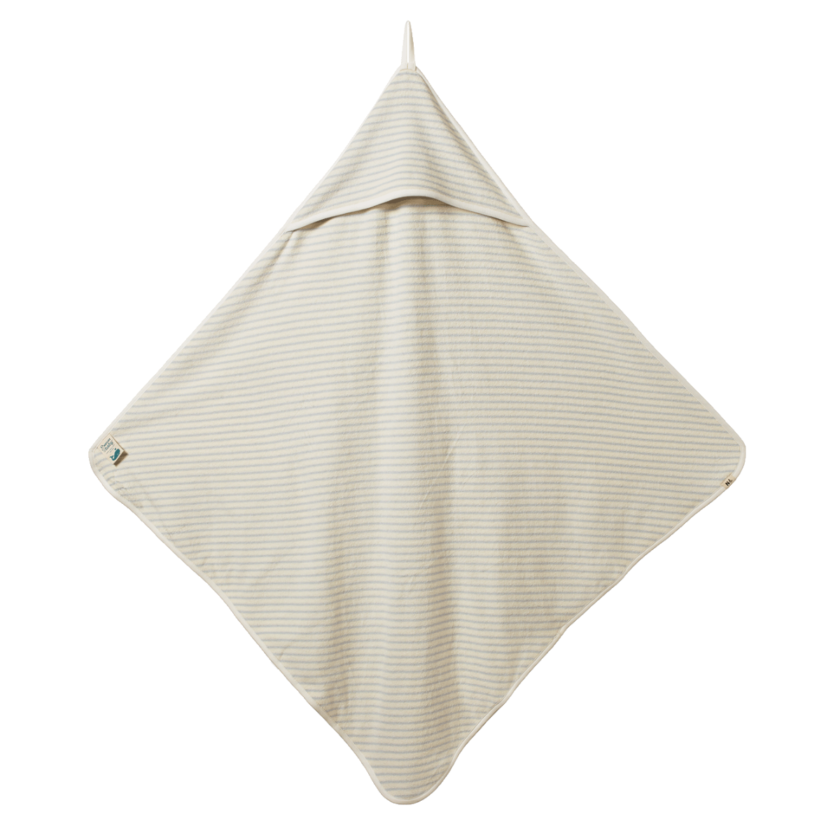 Nature Baby - Hooded Towel - Powder Blue Sailor Stripe