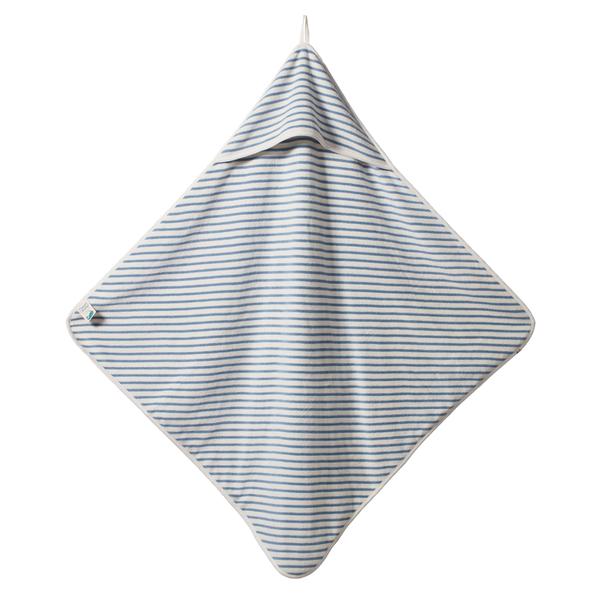 Nature Baby - Hooded Towel - Powder Blue Sailor Stripe