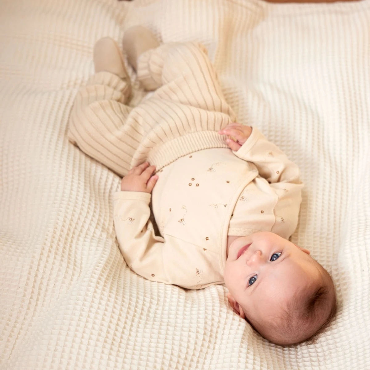 Nature Baby - Long Sleeve Kimono Bodysuit - Bumble Bee Print