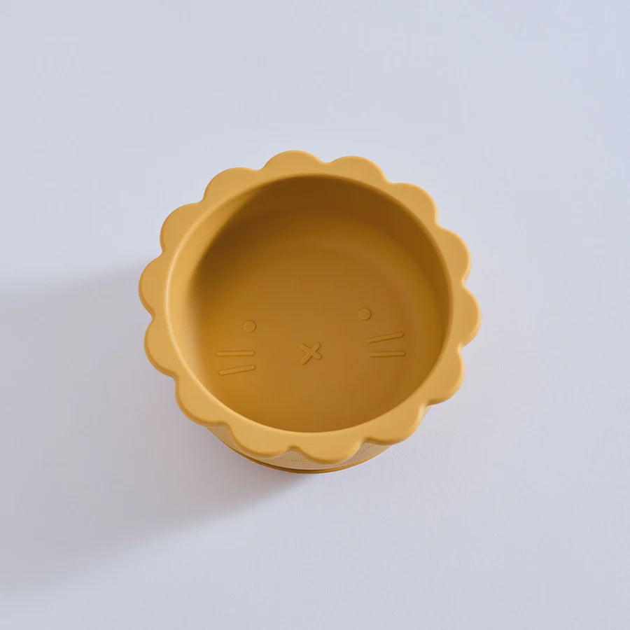 Milk Addict - Silicone Lion Bowl - Ochre