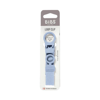 BIBS - Dummy Clip Loop - Dusty Blue