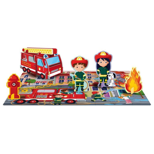 Sassi - 3D Puzzle & Book Set  - Firefighters