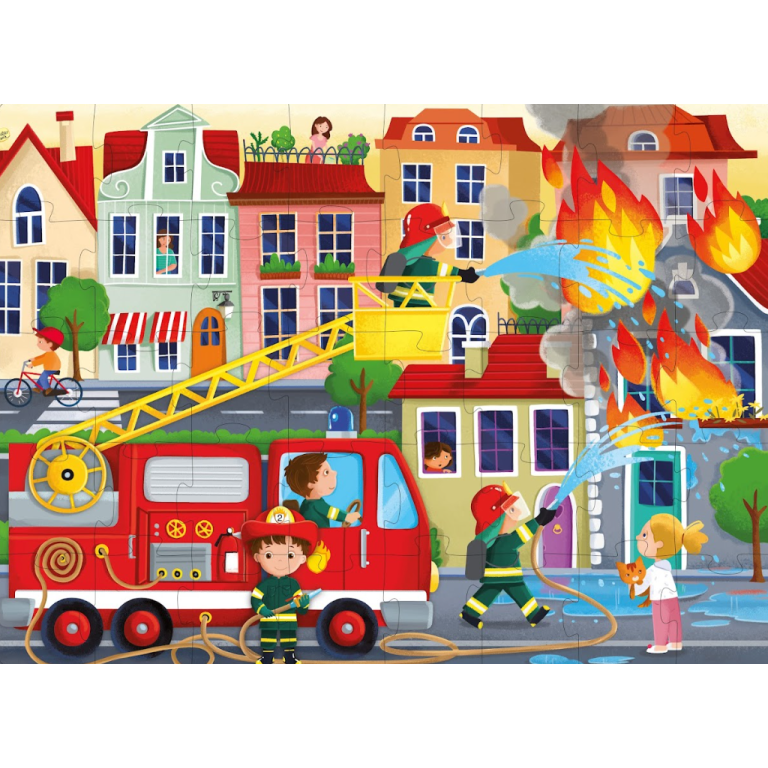 Sassi - 3D Puzzle & Book Set  - Firefighters