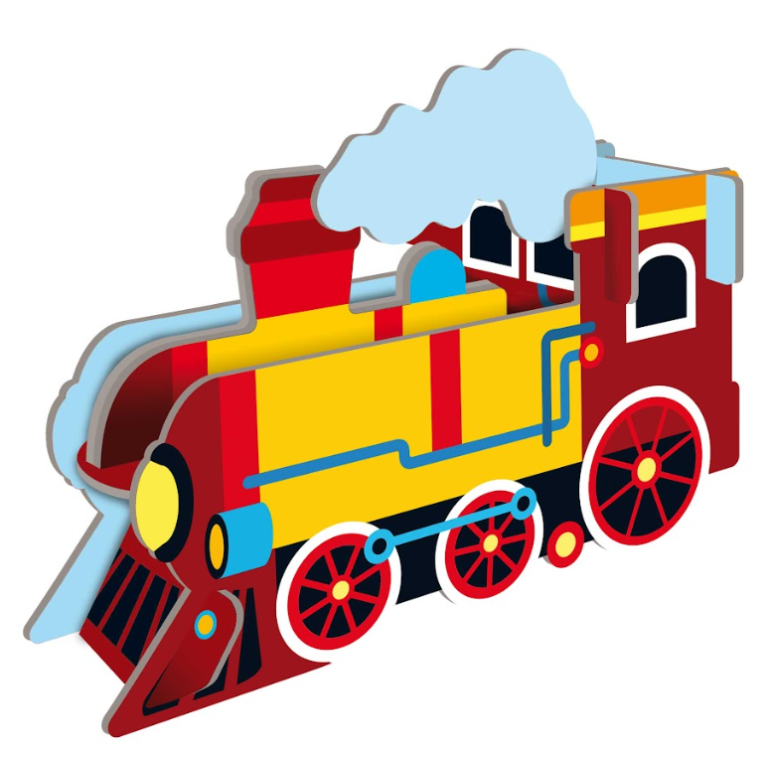 Sassi - 3D Puzzle & Book Set  - Trains