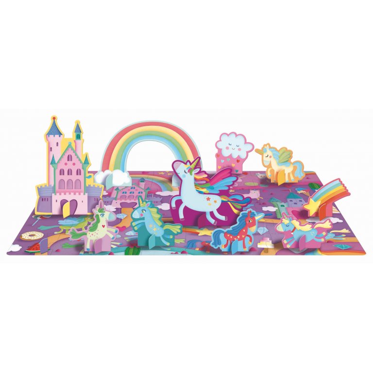 Sassi 3D Puzzle and Book Set - Unicorns Sassi 3D Puzzle and Book Set - Unicorns