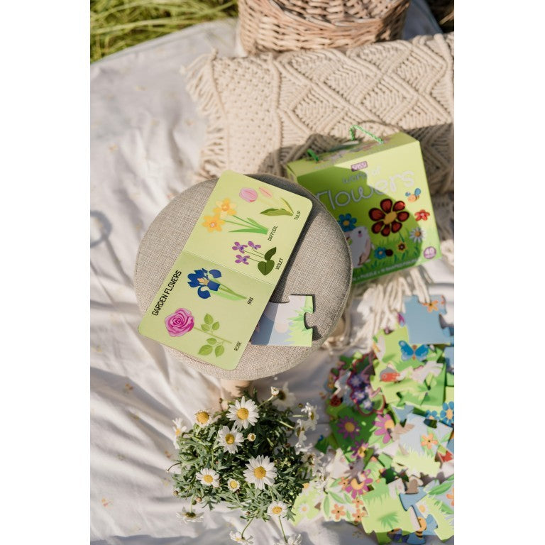 Sassi - 3D Puzzle & Book Set  - Flowers