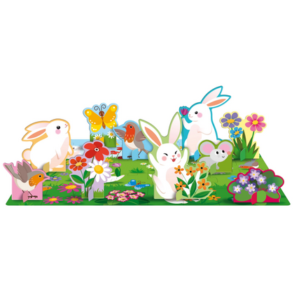 Sassi - 3D Puzzle & Book Set  - Flowers