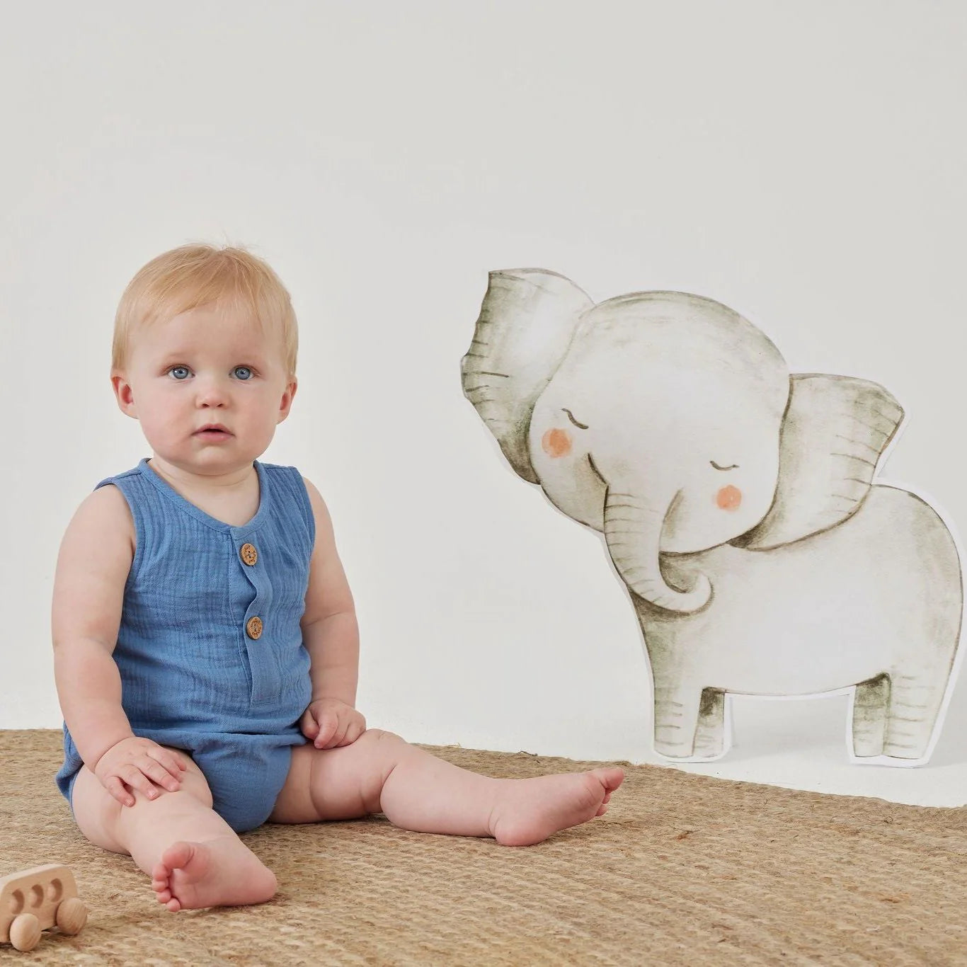 Tiny Twig - Organic Cotton Bubble Romper - Coronet Blue