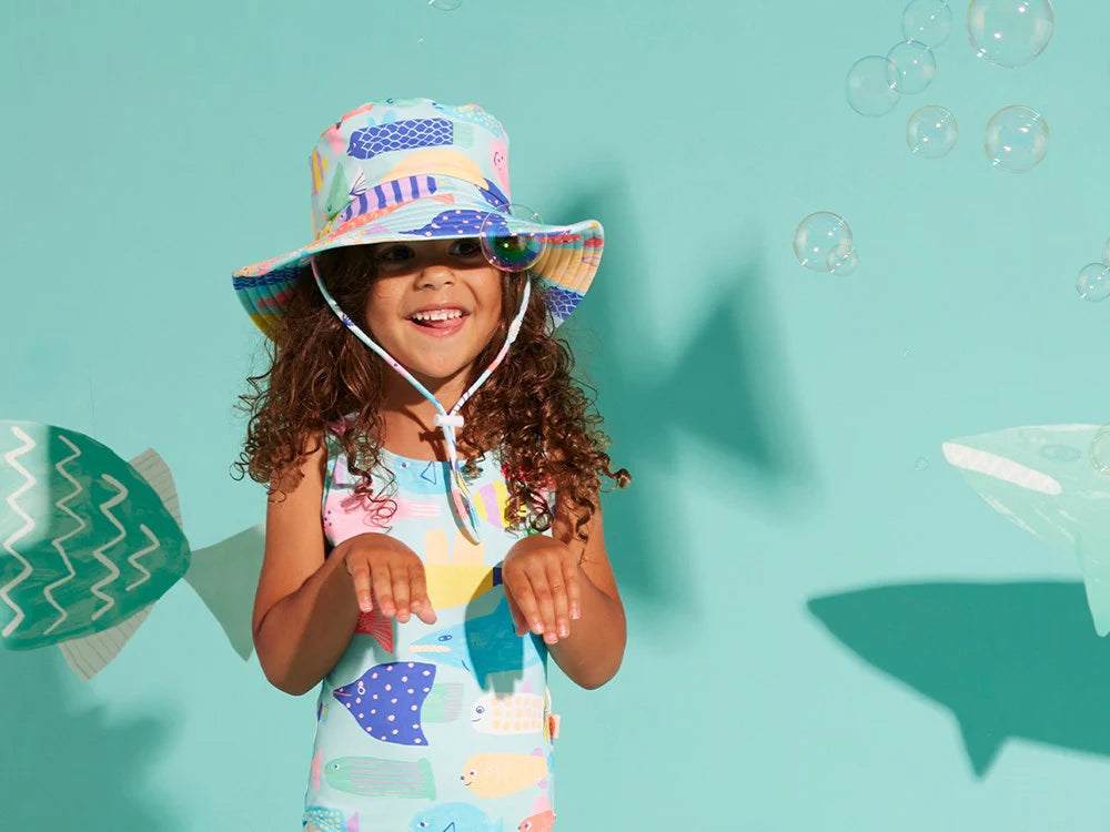 Halcyon Nights - Swim Bucket Hat - Rainbow Reef