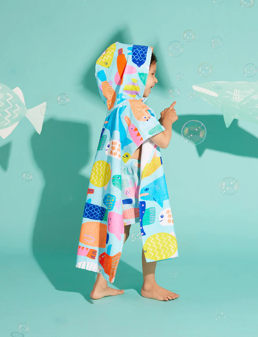 Halcyon Nights - Kids Hooded Towel - Rainbow Reef