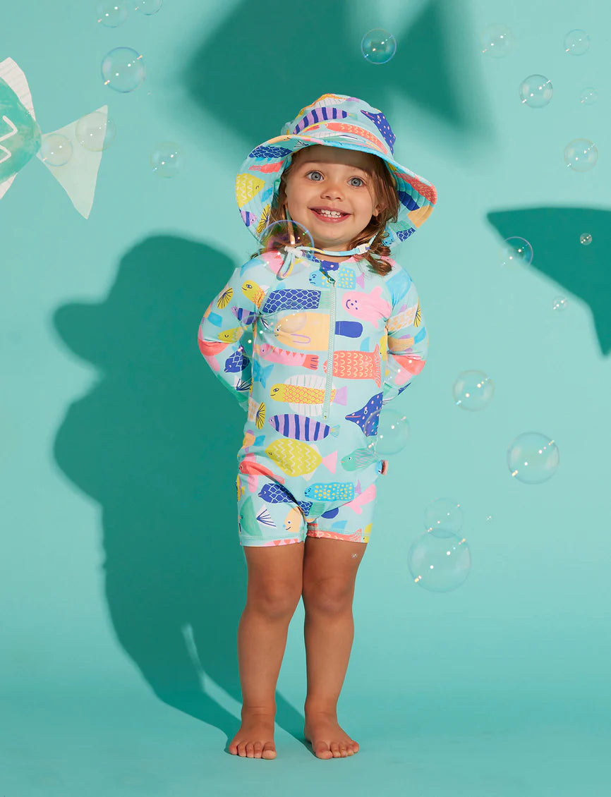 Halcyon Nights - Swim Bucket Hat - Rainbow Reef