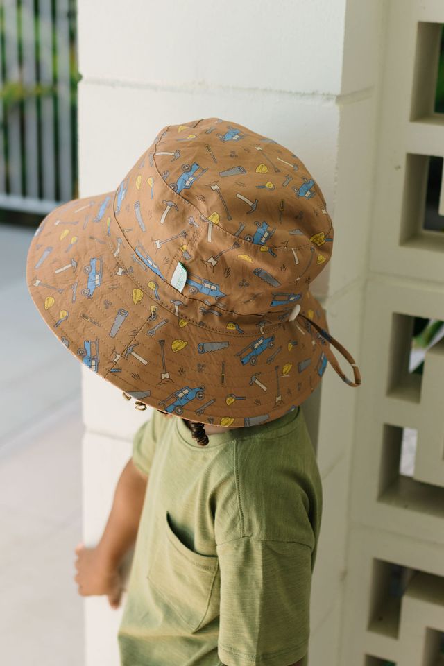 Acorn Kids - On The Tools Wide Brim Bucket Hat