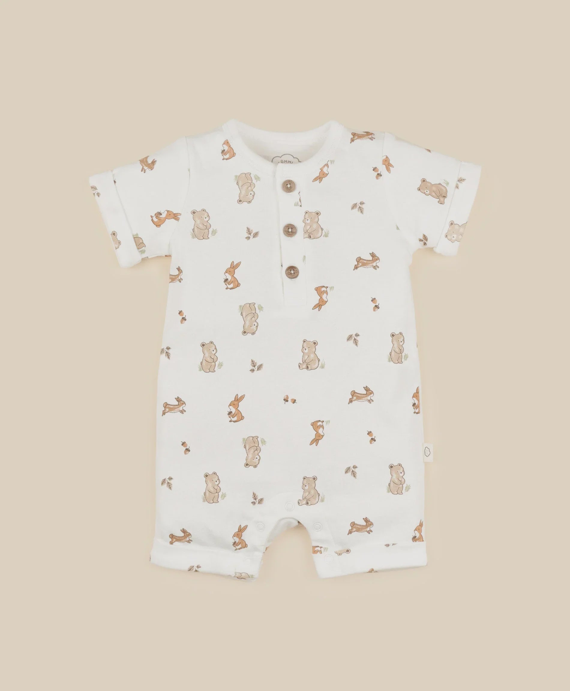 Lummi in Colour - Organic Cotton Romper - Bear & Bunny