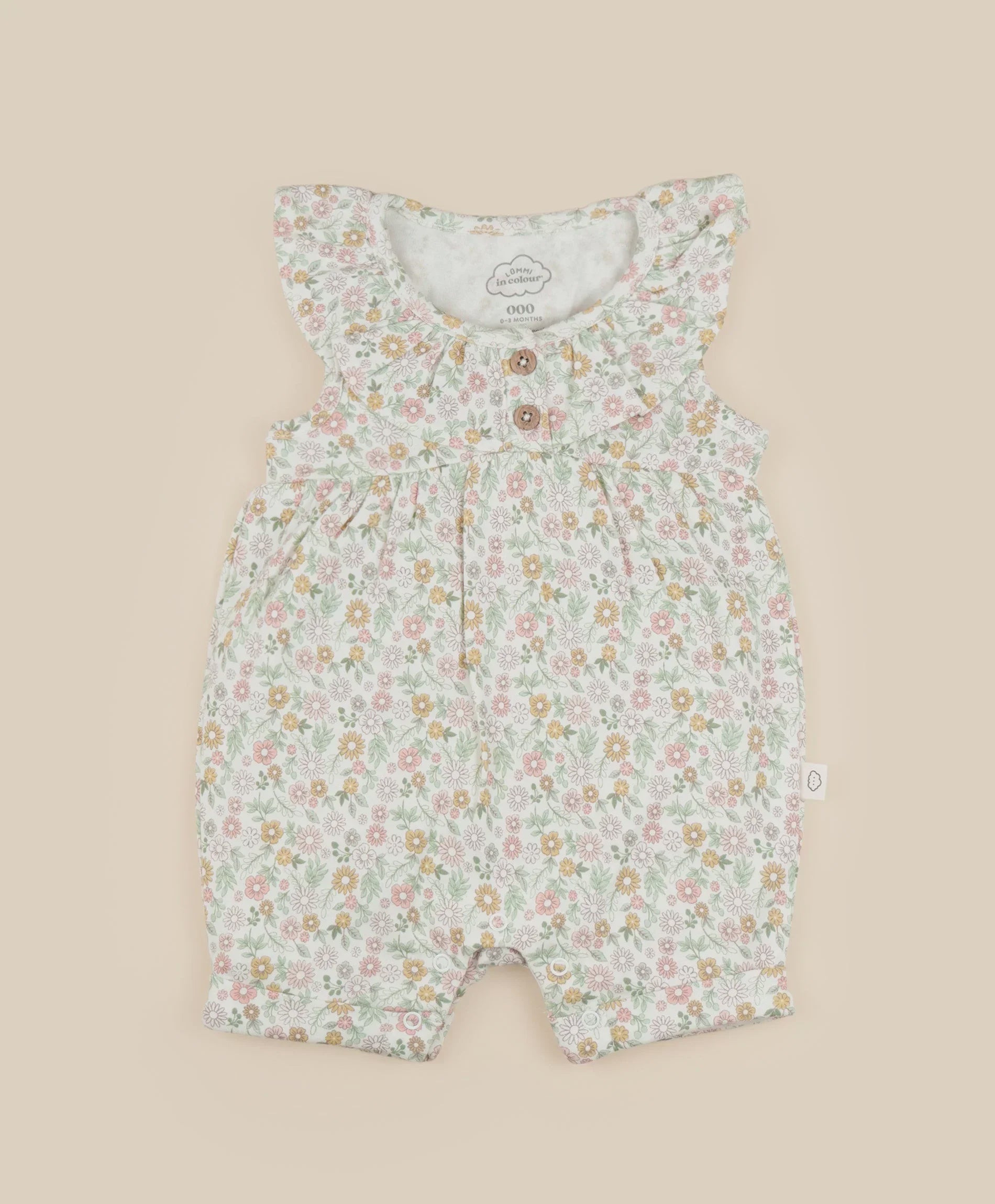 Lummi in Colour - Organic Cotton Romper - Daisies