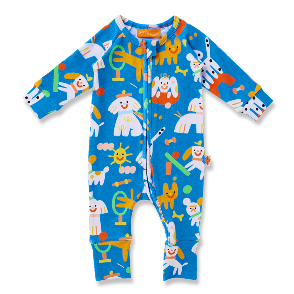 Halcyon Nights - Puppy Park Long Sleeve Romper