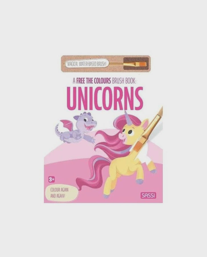Sassi Free the Colours Reusable Paint Brush Book Unicorns