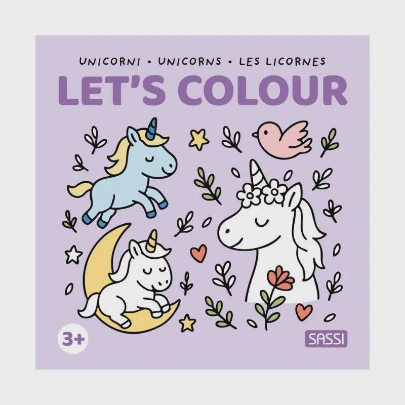 Sassi - Colouring Book Square - Unicorns