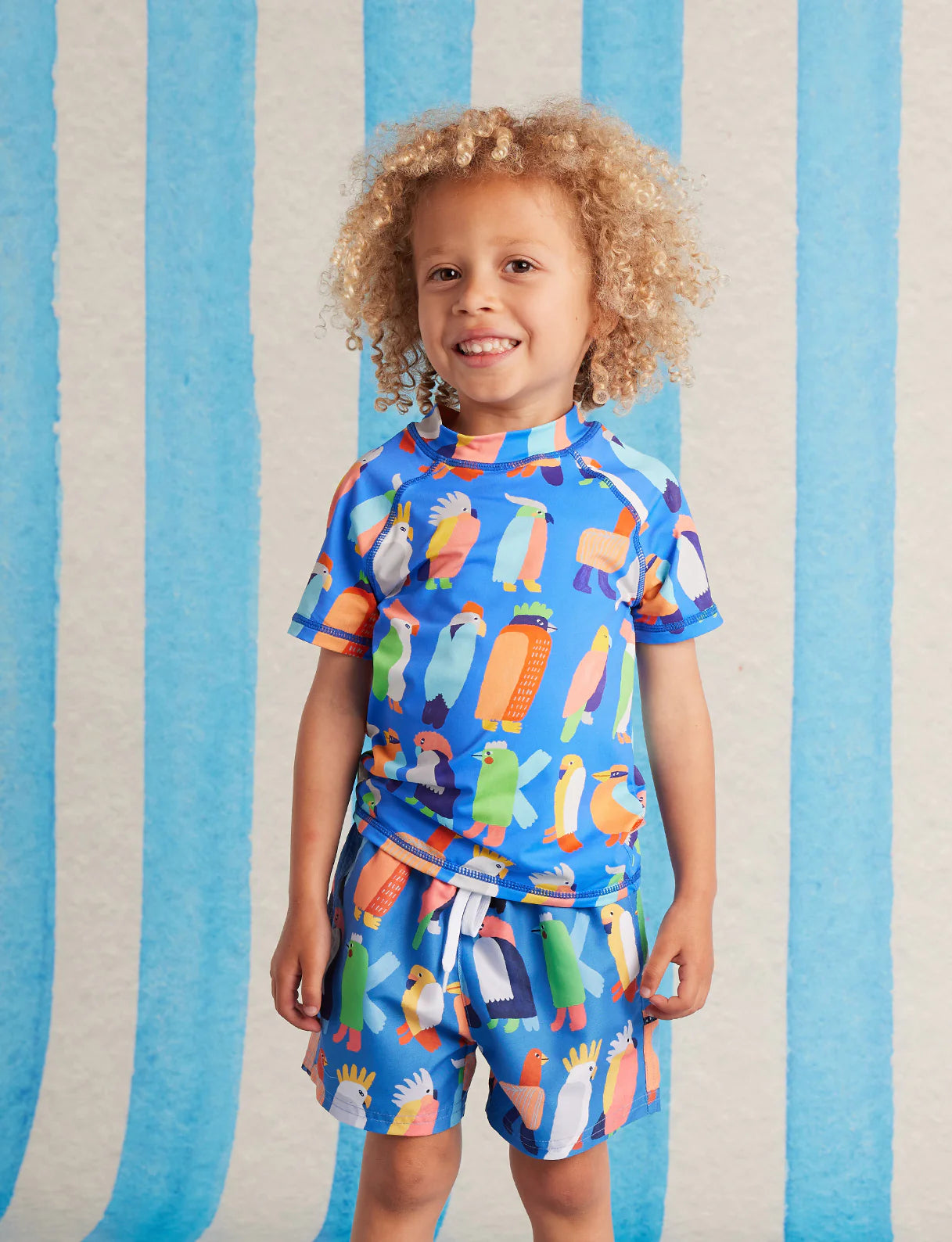 Halcyon Nights - Short Sleeve Rash Vest Flamin' Galah