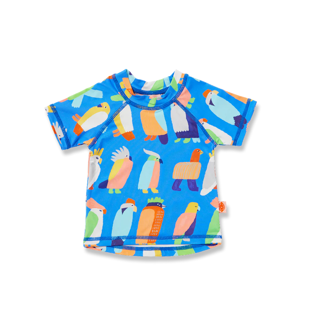 Halcyon Nights - Short Sleeve Rash Vest Flamin' Galah