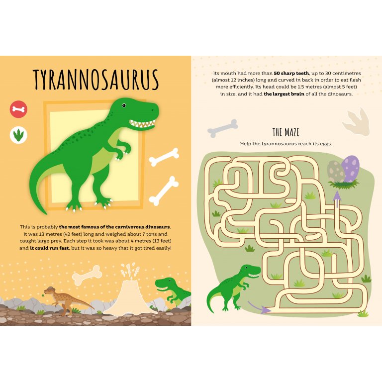 Sassi - Stickers & Activity Book - Dinosaurs