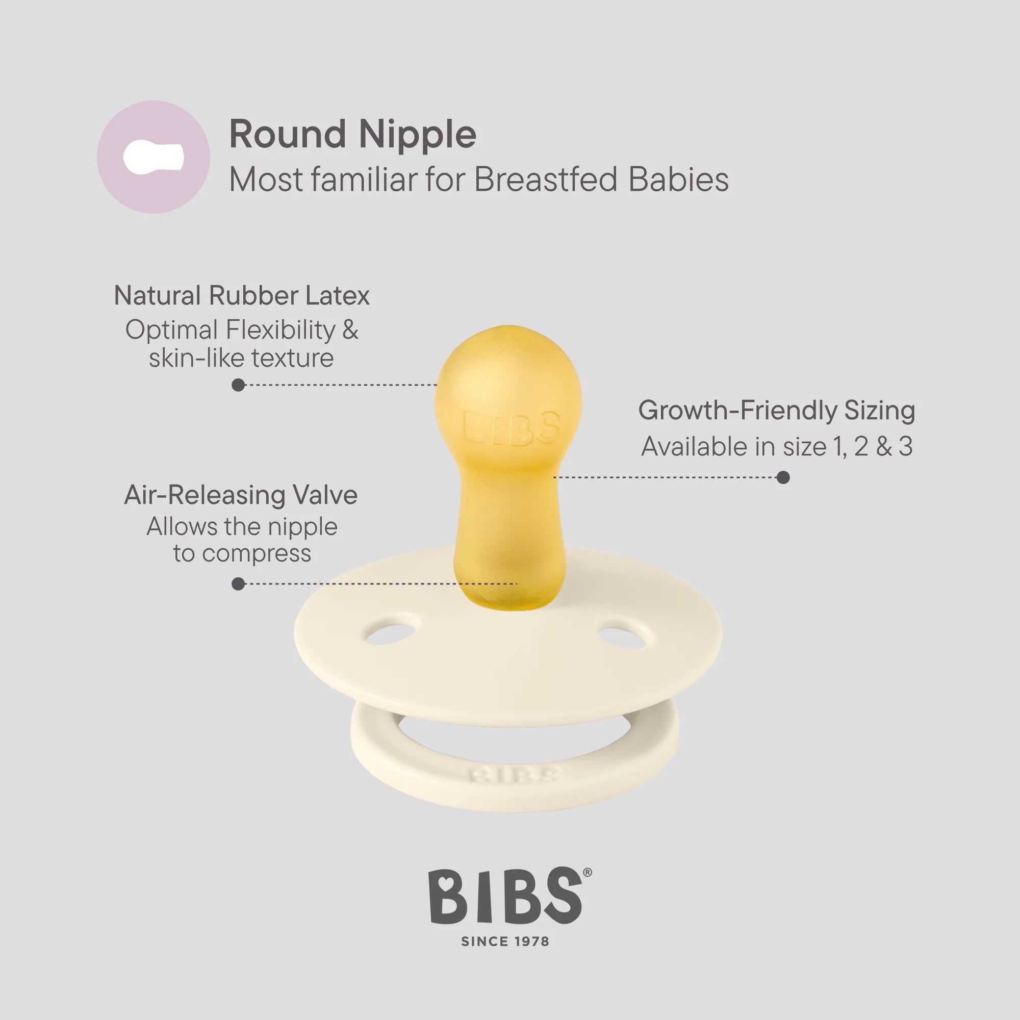 BIBS - STUDIO Colour 2 Pack Pin - Ivory Steel Blue Mix