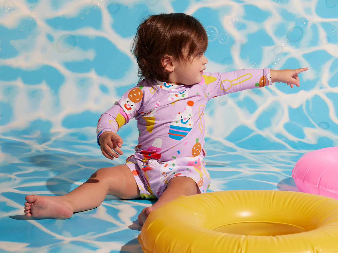 Halcyon Nights - Long Sleeve Rash Vest Sundae Fun Day