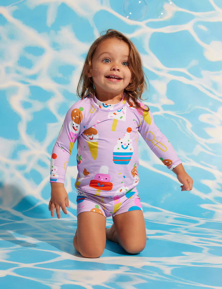 Halcyon Nights - Long Sleeve Rash Vest Sundae Fun Day