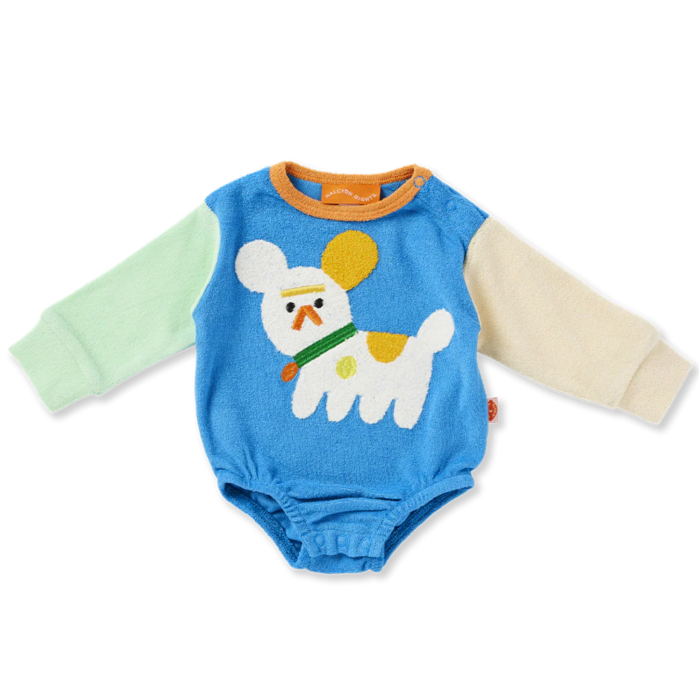 Halcyon Nights - Puppy Park Terry Long Sleeve Bodysuit