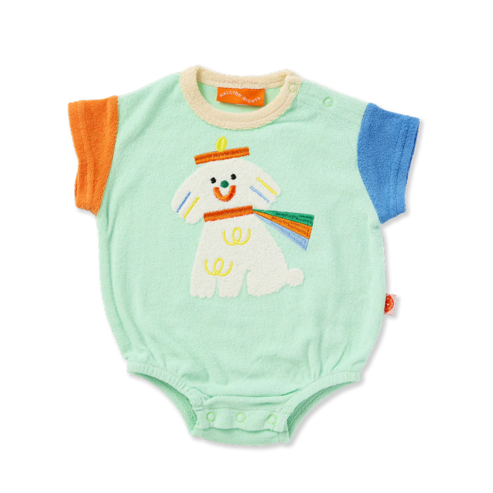 Halcyon Nights - Puppy Park Terry Short Sleeve Bodysuit